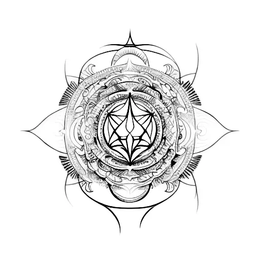 A tattoo design symbolizing the power of being the chosen one and the significance of vibration, frequency, and sound tattoo design idea