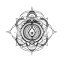 A tattoo design symbolizing the power of being the chosen one and the significance of vibration, frequency, and sound tattoo design idea