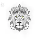 Christian Cross with lamb, lion, and rosemb tattoo design idea