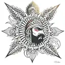 sun warrior clan rajput heritage tattoo design idea