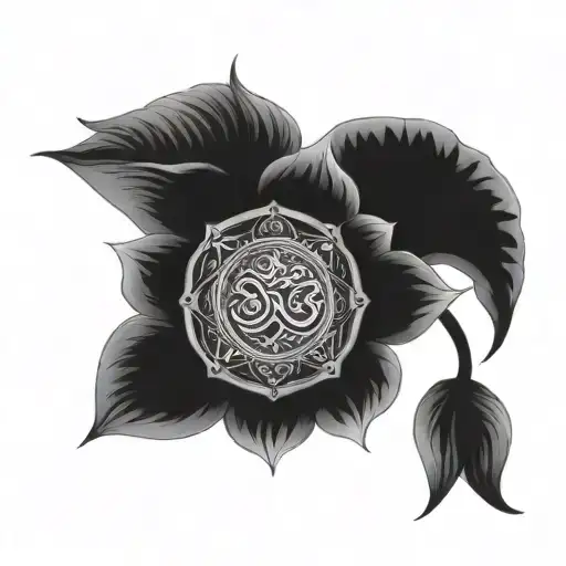 mandala om mani padme hum mantra tattoo design idea