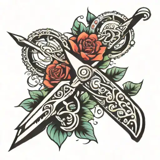 Scissors tattoo design idea