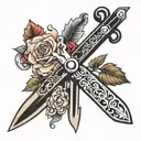 Scissors tattoo design idea