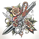 Scissors tattoo design idea