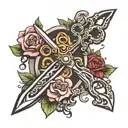 Scissors tattoo design idea