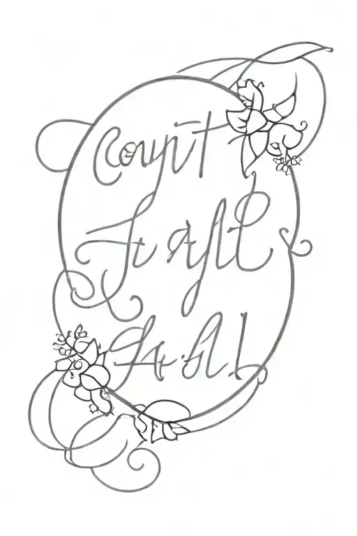 count it all joy written tattoo design idea