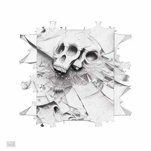 jigsaw falling into place tattoo design idea