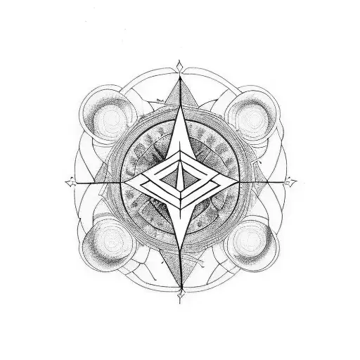a mix of traveling with music and faith tattoo design idea