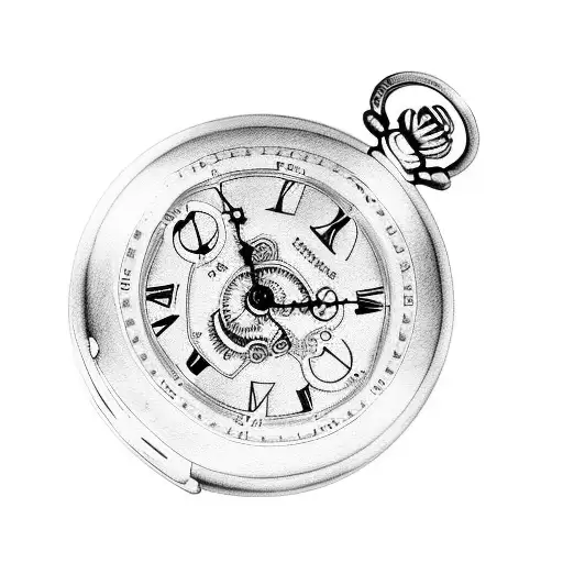 Pocket Watch 3:20 tattoo design idea