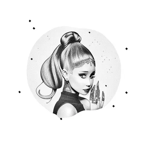 Ariana Grande tattoo design idea