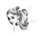 Ariana Grande tattoo design idea