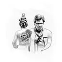Han Solo and Princess Leia tattoo design idea