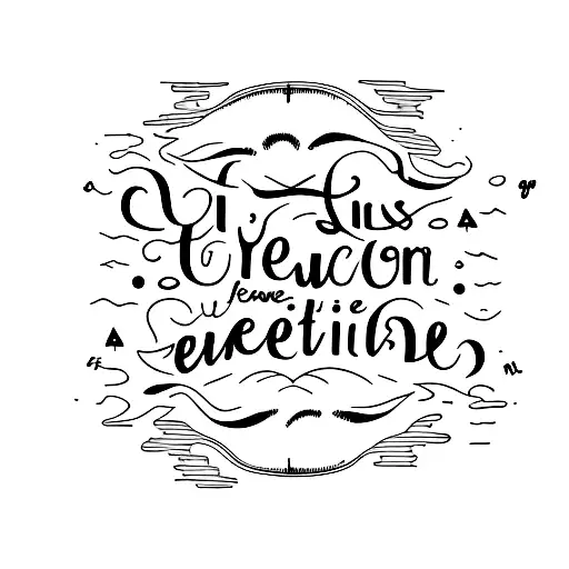 A stylized representation of Ethel Cain's favorite song lyrics tattoo design idea