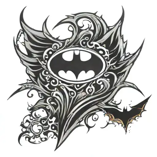 batman symbol tattoo design idea