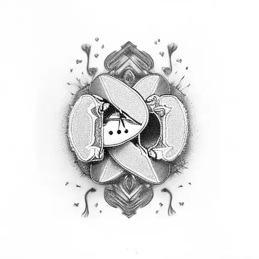 Symbolic representation of "love is a drug" tattoo design idea
