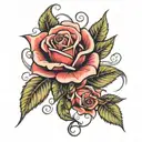 dying rose  tattoo design idea