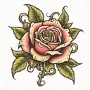dying rose  tattoo design idea