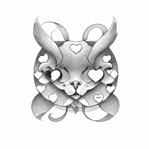 small matching valentines  tattoo design idea