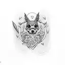 small matching valentines  tattoo design idea