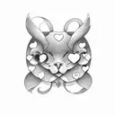 small matching valentines  tattoo design idea