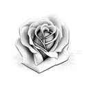 Rose with heart in memory of Mum, Always Loving, Always Loved 12/02/22 tattoo design idea