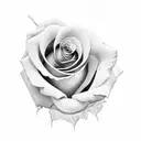 Rose with heart in memory of Mum, Always Loving, Always Loved 12/02/22 tattoo design idea