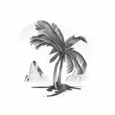 Palm Tree tattoo design idea