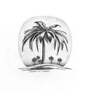 Palm Tree tattoo design idea