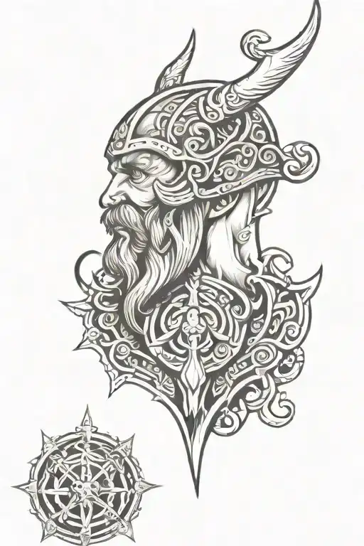 Viking heritage tattoo design idea