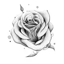 roses and vikings tattoo design idea