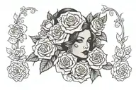 ADA JO WITH ROSES tattoo design idea