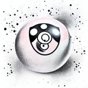 8 Ball tattoo design idea
