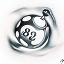 8 Ball tattoo design idea