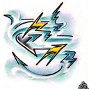 Lightning Bolt tattoo design idea