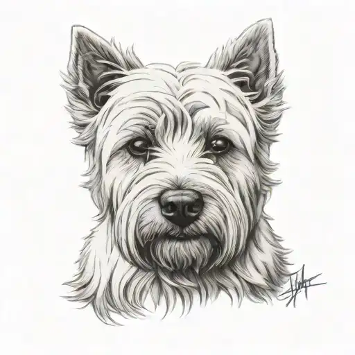 Westie head tatoo design tattoo design idea