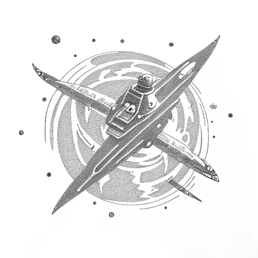 treasure Planet movie space board tattoo design idea