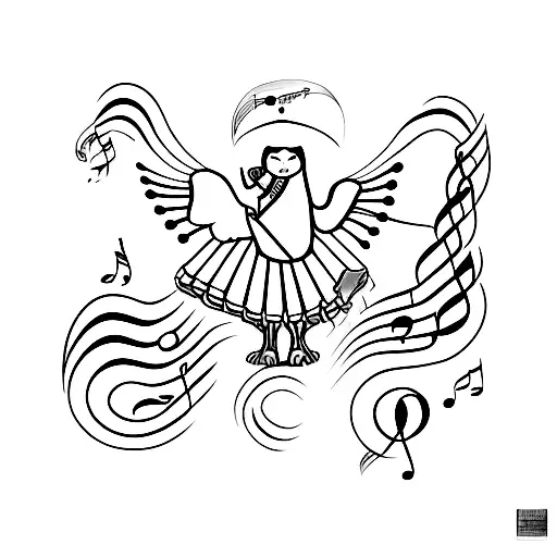 iran & shahname & music tattoo design idea