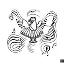 iran & shahname & music tattoo design idea