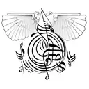 iran & shahname & music tattoo design idea