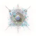 iran and rostam and zahak and shahname and music tattoo design idea