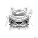 nissan fb15 car, never give up in words tattoo design idea