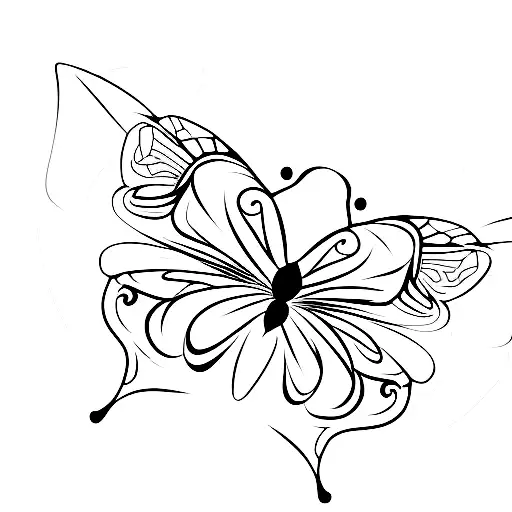 Butterfly with broken wing tattoo design idea