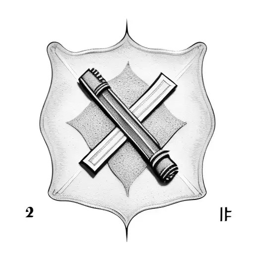 firefighter emblem with number 22 tattoo design idea