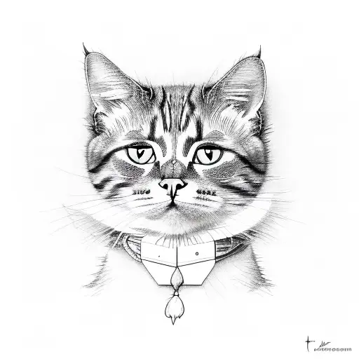cat, alone, self-healing tattoo design idea