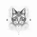 cat, alone, self-healing tattoo design idea