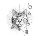 cat, alone, self-healing tattoo design idea