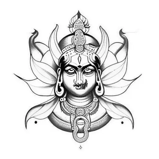 Traditional tattoo kali Royalty Free Vector Image