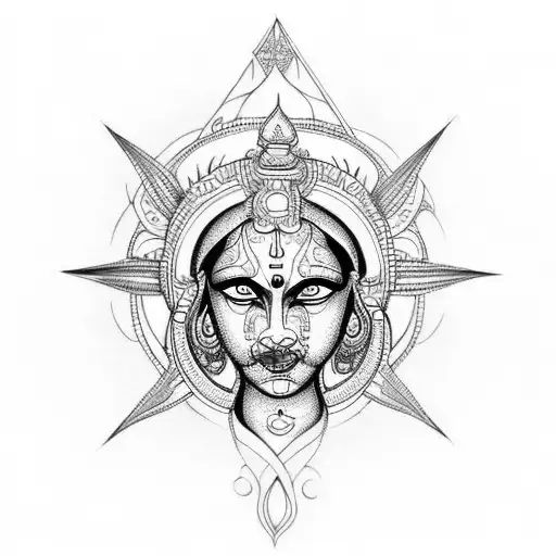 Mahakali Drawing | Kali Tattoo