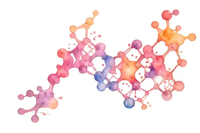 oxytocin molecules tattoo design idea