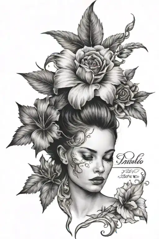 give me a good tattoo design with the name Danielle in the middle of it tattoo design idea